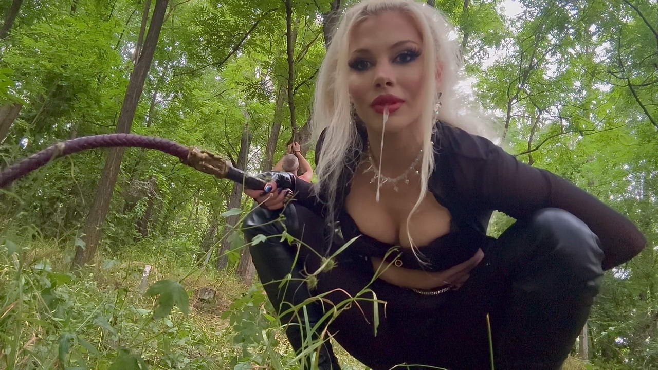 Goddess Slavena: Sexy Sadist Forest Whipping [4K 2160P]