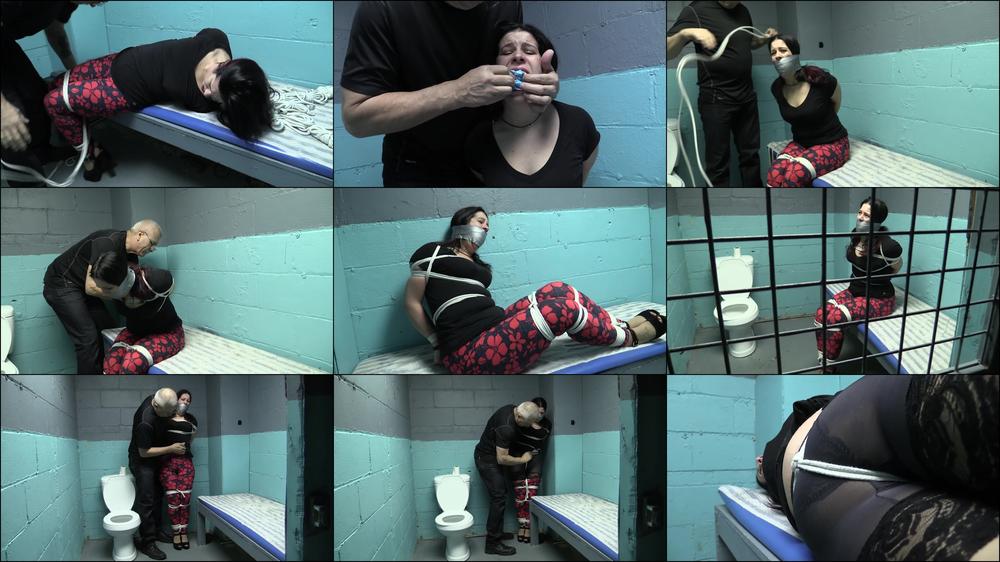 Soccer MILF tied up and gagged in the county lock up [FullHD 1080P]