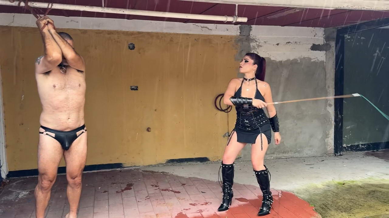 Latin Beauties In High Heels: Bq Extreme Whip Punishment In The Dungeon Under The Rain By The Bootsqueen [FullHD 1080P]