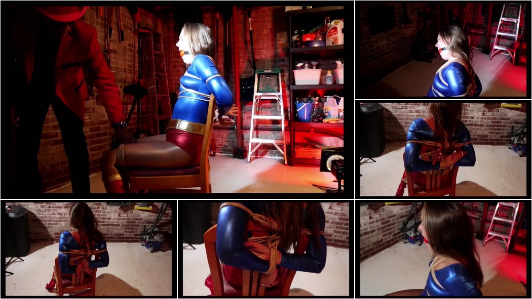 Ultra Girl - Mr Big is Ultra Girl bound and gagged in his lair [FullHD 1080p]